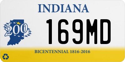 IN license plate 169MD