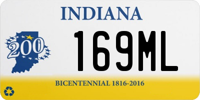 IN license plate 169ML