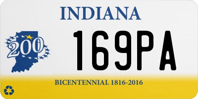 IN license plate 169PA