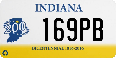 IN license plate 169PB