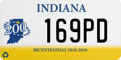IN license plate 169PD