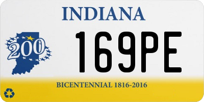 IN license plate 169PE