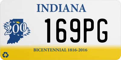 IN license plate 169PG