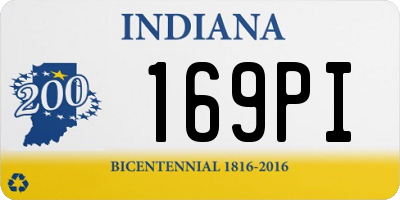 IN license plate 169PI