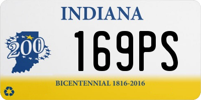 IN license plate 169PS