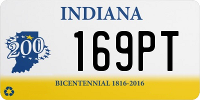 IN license plate 169PT