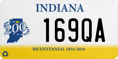IN license plate 169QA