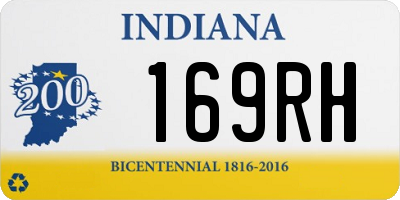 IN license plate 169RH