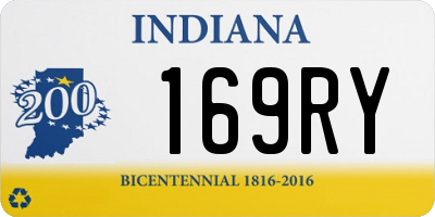 IN license plate 169RY