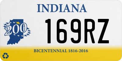 IN license plate 169RZ
