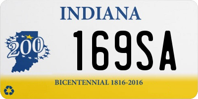 IN license plate 169SA