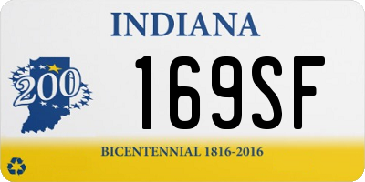 IN license plate 169SF