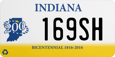 IN license plate 169SH