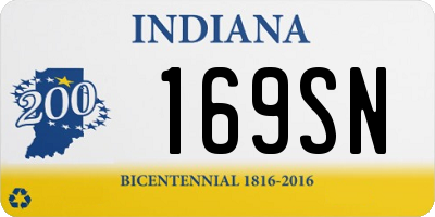 IN license plate 169SN