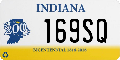 IN license plate 169SQ