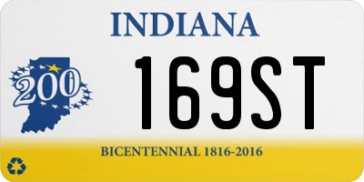 IN license plate 169ST