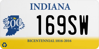 IN license plate 169SW