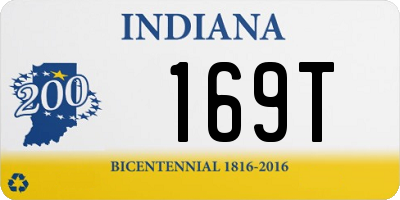 IN license plate 169T