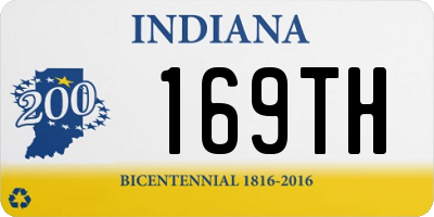 IN license plate 169TH