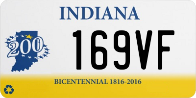 IN license plate 169VF
