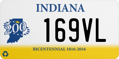 IN license plate 169VL