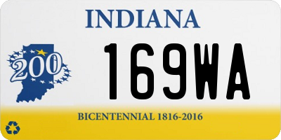 IN license plate 169WA