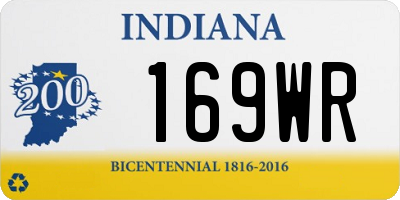 IN license plate 169WR