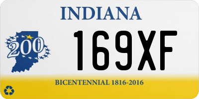 IN license plate 169XF