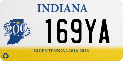 IN license plate 169YA