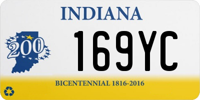 IN license plate 169YC