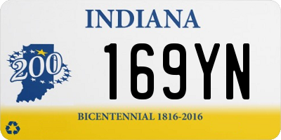 IN license plate 169YN
