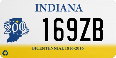 IN license plate 169ZB