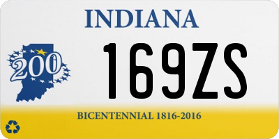 IN license plate 169ZS