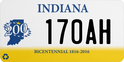 IN license plate 170AH