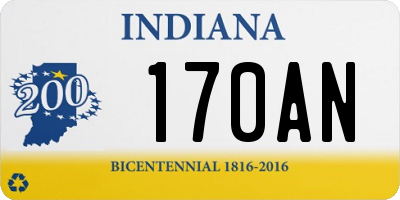 IN license plate 170AN