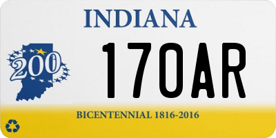 IN license plate 170AR