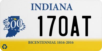 IN license plate 170AT