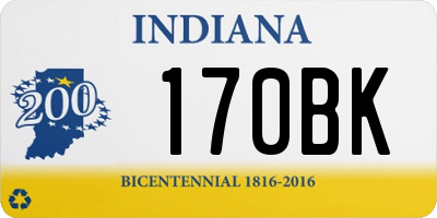 IN license plate 170BK