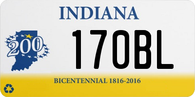 IN license plate 170BL