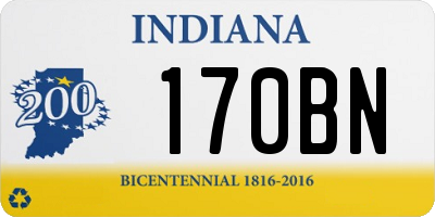 IN license plate 170BN