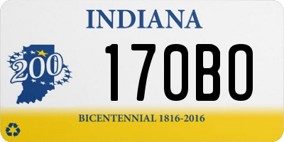 IN license plate 170BO