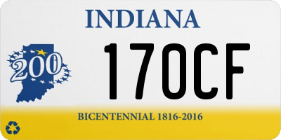 IN license plate 170CF