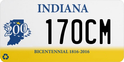 IN license plate 170CM