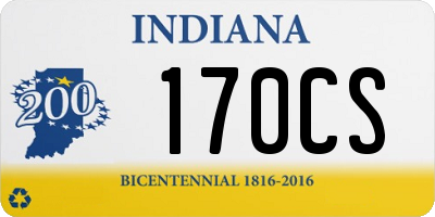 IN license plate 170CS