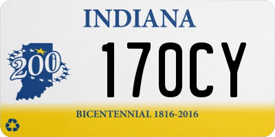 IN license plate 170CY