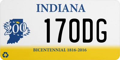 IN license plate 170DG