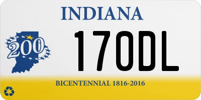 IN license plate 170DL