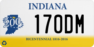 IN license plate 170DM