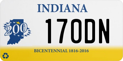 IN license plate 170DN