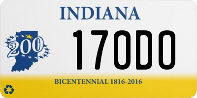 IN license plate 170DO